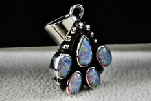 Load image into Gallery viewer, Sterling Silver Opal Dog Paw Charm Pendant
