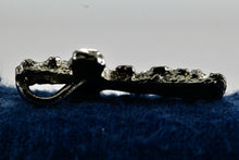 Load image into Gallery viewer, Sterling Silver Nugget Slider Cross Pendant Signed