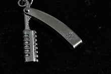 Load image into Gallery viewer, Beau Sterling Silver Barber Razorblade Charm Pendant