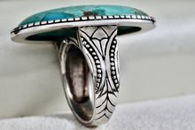 Load image into Gallery viewer, Barse Sterling Silver Huge Oval Turquoise High Quality Ring Size 8