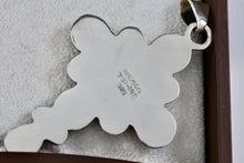 Load image into Gallery viewer, Taxco Mexico Sterling Silver Purple Amethyst, Turquoise & Red Coral Cross Pendant