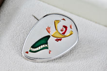 Load image into Gallery viewer, Sterling Silver Danicing Senorita Lady Enamel 1.5" Pin Brooch