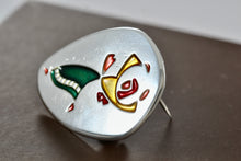 Load image into Gallery viewer, Sterling Silver Danicing Senorita Lady Enamel 1.5" Pin Brooch