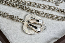 Load image into Gallery viewer, Sterling Silver Heart & Shoes Charm Pendant w/ 24" Stainless Steel Chain