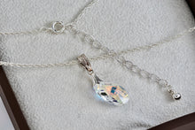 Load image into Gallery viewer, Sterling Silver Crystal Class Teardrop Pendant Necklace