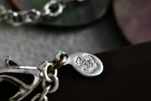 Load image into Gallery viewer, Sterling Silver 5 Abalone Shell Choker Collar Necklace