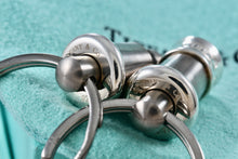 Load image into Gallery viewer, Tiffany & Co. 1837 Titanium & Silver Valet Double Key Ring Keychain