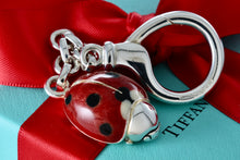 Load image into Gallery viewer, Tiffany & Co. Nature Silver Red Enamel Ladybug Keychain Key Ring/ Purse Clip