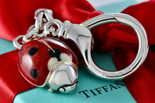 Load image into Gallery viewer, Tiffany & Co. Nature Silver Red Enamel Ladybug Keychain Key Ring/ Purse Clip