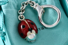 Load image into Gallery viewer, Tiffany & Co. Nature Silver Red Enamel Ladybug Keychain Key Ring/ Purse Clip