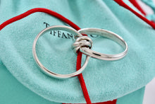 Load image into Gallery viewer, Tiffany & Co. Paloma Picasso Silver Small Melody Ring Pendant Red Silk Cord Necklace