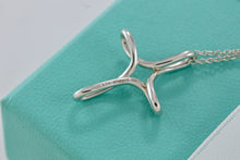 Load image into Gallery viewer, Tiffany & Co. Elsa Peretti Silver Large Inifinity Cross 18" Chain Necklace