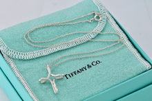 Load image into Gallery viewer, Tiffany & Co. Elsa Peretti Silver Large Inifinity Cross 18" Chain Necklace
