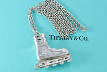 Load image into Gallery viewer, Tiffany & Co. Very Heavy Silver Roller Blade Skate Pendant 24" Thick Chain Necklace