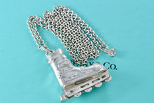 Load image into Gallery viewer, Tiffany & Co. Very Heavy Silver Roller Blade Skate Pendant 24" Thick Chain Necklace