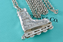 Load image into Gallery viewer, Tiffany & Co. Very Heavy Silver Roller Blade Skate Pendant 24" Thick Chain Necklace