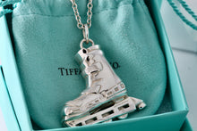Load image into Gallery viewer, Tiffany & Co. Very Heavy Silver Roller Blade Skate Pendant 24" Thick Chain Necklace