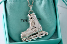 Load image into Gallery viewer, Tiffany & Co. Very Heavy Silver Roller Blade Skate Pendant 24" Thick Chain Necklace