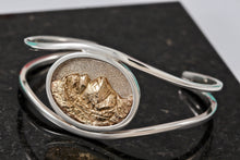 Load image into Gallery viewer, Sterling Silver 14Kt. Gold Rocky Mountain Cuff Bracelet