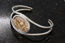 Load image into Gallery viewer, Sterling Silver 14Kt. Gold Rocky Mountain Cuff Bracelet
