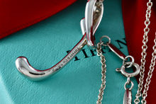 Load image into Gallery viewer, Tiffany & Co. Elsa Peretti Silver Alphabet XL Letter "T" Pendant 18" Necklace