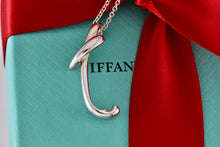 Load image into Gallery viewer, Tiffany & Co. Elsa Peretti Silver Alphabet XL Letter "T" Pendant 18" Necklace