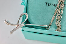 Load image into Gallery viewer, Tiffany & Co. Elsa Peretti Silver Alphabet XXL HUGE Letter "K" Pendant 31" Necklace