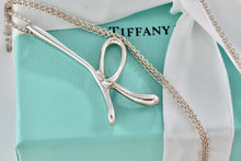Load image into Gallery viewer, Tiffany & Co. Elsa Peretti Silver Alphabet XXL HUGE Letter "K" Pendant 31" Necklace