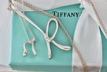 Load image into Gallery viewer, Tiffany & Co. Elsa Peretti Silver Alphabet XXL HUGE Letter "K" Pendant 31" Necklace