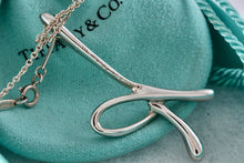 Load image into Gallery viewer, Tiffany & Co. Elsa Peretti Silver Alphabet XXL HUGE Letter "K" Pendant 31" Necklace