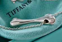 Load image into Gallery viewer, Tiffany & Co. Elsa Peretti Silver Large Dog Bone Pendant 16" Thick Chain Necklace