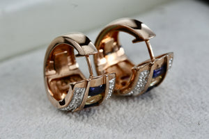 Vermeil Silver Multi CZ Gemstone Wide Chunky Hoop Earrings China