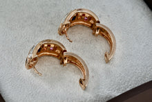 Load image into Gallery viewer, Vermeil Silver Multi CZ Gemstone Wide Chunky Hoop Earrings China
