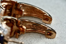 Load image into Gallery viewer, Vermeil Silver Multi CZ Gemstone Wide Chunky Hoop Earrings China
