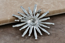 Load image into Gallery viewer, Costume Rhinestone Star Sunburst Flower 2&quot; Brooch Pin
