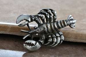 Vintage Costume Lobster 1.75" Brooch Pin