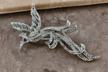 Load image into Gallery viewer, Costume Long-Tailed Bird Rhinestone 3&quot; Brooch Pin
