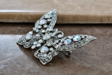 Load image into Gallery viewer, Large Rhinestone Costume Butterfly 2&quot; Brooch Pin
