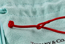 Load image into Gallery viewer, Elsa Peretti Diamond 22mm Open Heart Pendant Red Silk Cord 16&quot; Necklace
