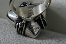 Load image into Gallery viewer, Sergio Bustamante Sterling Silver Wrapped Wire Puffy Heart Ring Size 6.5
