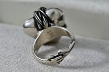 Load image into Gallery viewer, Sergio Bustamante Sterling Silver Wrapped Wire Puffy Heart Ring Size 6.5
