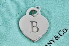 Load image into Gallery viewer, Tiffany &amp; Co. Silver Letter &quot;B&quot; Heart Charm Pendant
