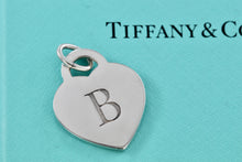 Load image into Gallery viewer, Tiffany &amp; Co. Silver Letter &quot;B&quot; Heart Charm Pendant
