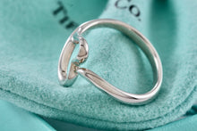 Load image into Gallery viewer, Tiffany &amp; Co. Elsa Peretti Silver Open Heart Ring Size 7.5 *Newest version*
