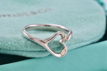 Load image into Gallery viewer, Tiffany &amp; Co. Elsa Peretti Silver Open Heart Ring Size 7.5 *Newest version*
