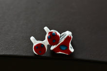 Load image into Gallery viewer, Costume Bikini 2-Piece Red Bathing Suit Stud Earrings
