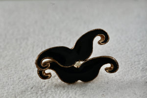 Costume Black Mustache Earrings