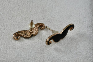 Costume Black Mustache Earrings