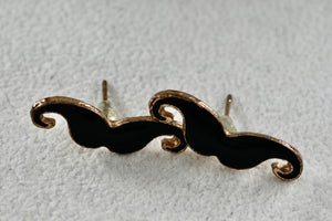 Costume Black Mustache Earrings