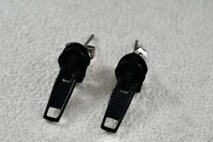 Costume Black Zipper Custom Handmade Earrings